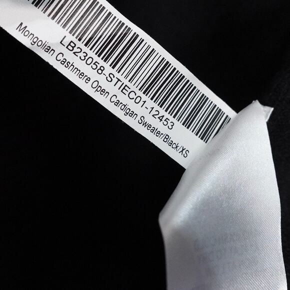 New Quince Black Mongolian Cashmere Open Cardigan Sweater Women’s XS 3631 - Picture 9 of 11